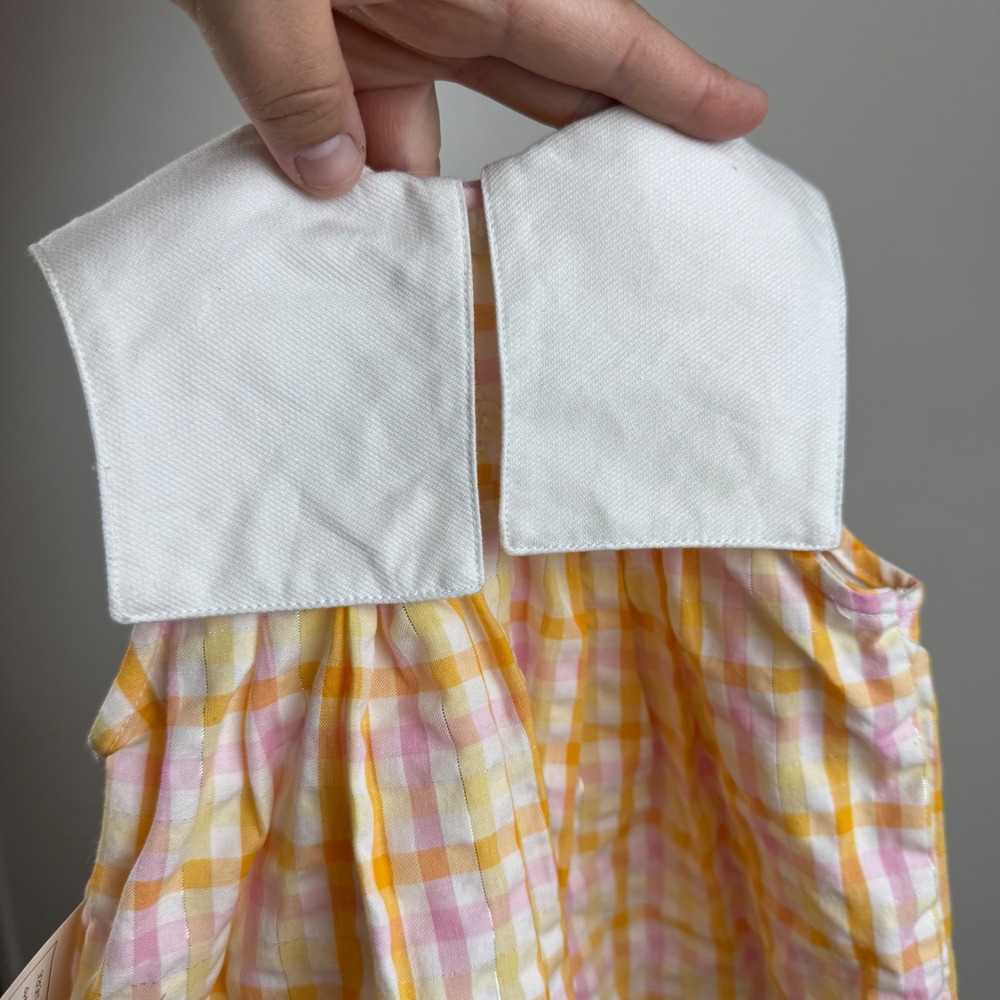 Vintage 2001 Youngland 12M Baby Dress Bloomers Set Pink Gingham Floral NWT - Picture 13 of 13